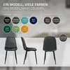 ML-Design sada 4 jídelních židlí s opěradlem, antracitová, Náhled obrázku produktu 7