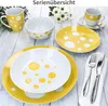 Servizio combinato Pula giallo 30 pezzi stoviglie a pois Anteprima dell’immagine prodotto 4