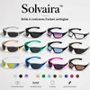 Solvaira™ Futuristische Sonnenbrille Silber, UV400 Schutz, Produktbild-Vorschau 2