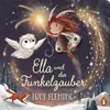 A whimsical illustration of a girl with butterfly wings and an owl flying in a starry night sky, with a fox running in the foreground. Anteprima dell’immagine prodotto