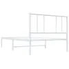 vidaXL Struttura letto con testiera in metallo bianco Anteprima dell’immagine prodotto 9