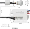 Diagrams and measurements of a motion sensor. Produktbild-Vorschau