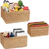 Lot de 3 paniers de rangement Relaxdays en jonc de mer, Voir les images du produit 1