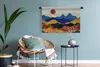 MuchoWow® Wandteppich Wandbehang Marmor - Gold - Blau 90x60 Produktbild-Vorschau 5