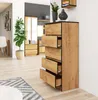Akord Dressoir 5 Tiroirs Chêne Craft 60X40X121 Voir les images du produit 4