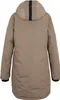 The back view of a women's brown parka jacket. Produktbild-Vorschau