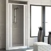 Venere 120 cm Nischendusche PVC Mittelfalttür — großzügige Produktbild-Vorschau 3