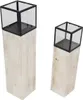 2x Windlichtsäule "Modern Shabby" aus Holz, Metall & Glas, Produktbild-Vorschau 3