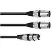 OMNITRONIC Adapterkabel XLR(F)/2xXLR(M) 1,5m sw Produktbild-Vorschau 1