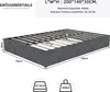 Sweiko Modern minimalist bed frame, 140x200CM, gray, Dutch Produktbild-Vorschau 10