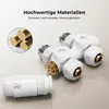 Heilmetz Heizkörper Thermostatventil Set Weiß , M30 x 1,5 Produktbild-Vorschau 3