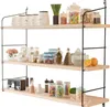 Wandregal Retro Holz & Metall – belastbar bis 15 kg pro Produktbild-Vorschau 1
