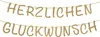 Oblique Unique Herzlichen Glückwunsch Girlande gold Banner Produktbild-Vorschau 1