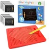 A product shot of a magnetic drawing board and its packaging, along with several smaller magnetic drawing boards. Produktbild-Vorschau