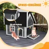 PawHut kattenhuis, buitenkattenhol van hout, met bitumen Productafbeelding-voorbeeld 4