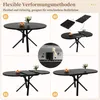 Runder Ausziehtisch mit Marmoroptik - 100 cm (ausziehbar Produktbild-Vorschau 18