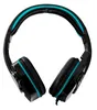 A pair of black headphones with blue accents, shown from a top-down perspective against a white background. Produktbild-Vorschau