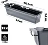 A diagram showing the dimensions of a planter box. Náhľad obrázku produktu