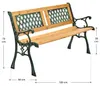 Záhradná lavička Sanremo 200578, čierna/hnedá, 122 cm Náhľad obrázku produktu 19