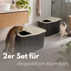 2er Set Hop In Katzenklo XXL große Katzen Klo Oben Einstieg Produktbild-Vorschau 8