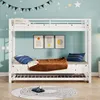 Metall-Etagenbett 90x200 cm mit Ausziehbett Kinderbett Produktbild-Vorschau 2