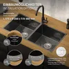 Zlewozmywak dwukomorowy ML-Design z zestawem Podgląd zdjęcia produktu 4