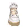 A front view of a white Adidas high-top sneaker. Produktbild-Vorschau