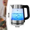 Wasserkocher 2,2L 2000W Kabellos Glas Edelstahl 360 Grad Produktbild-Vorschau 5