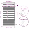 vidaXL Doppelrollo Weiß 85x100 cm Stoffbreite 80,9 cm Produktbild-Vorschau 7