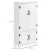 HOMCOM Küchenschrank, hohes Küchen-Sideboard, Hilfsmöbel Produktbild-Vorschau 3