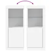 Two white display cabinets are shown side by side. Podgląd zdjęcia produktu