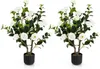 COSTWAY Arbre artificiel 2 avec 24 fleurs, camélia Voir les images du produit 1