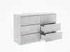 Kommode mit 6 Schubladen Sideboard Schrank Anrichte Produktbild-Vorschau 3