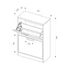 doporro Schuhschrank Schuhkommode BTH: 60x28x89cm Produktbild-Vorschau 7