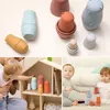 Silikon Matrjoschka Puppen 4 Stück, Bär-Design, Montessori Produktbild-Vorschau 6