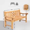 CLP Teakbank Florida teak Größe 180 cm Produktbild-Vorschau 7