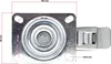 Wiltec Doppelstopp-Lenkrollen Set 4x Vollgummirad Produktbild-Vorschau 4