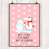 Mr. & Mrs. Panda Bild Einhorn Schneemann DIN A4 - Rot Produktbild-Vorschau 2