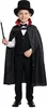 Schwarzes Halloween Vampir Umhang Kostüm 90cm Produktbild-Vorschau 4