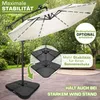 tillvex Zweefparasol Aluminium met LED Solar Ø 350 cm + Productafbeelding-voorbeeld 7