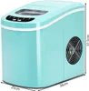 A teal ice maker with dimensions indicated by white text. Náhľad obrázku produktu