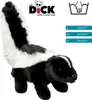 A plush skunk toy is shown from the side against a white background. Text and dimensions are displayed on the right side of the image. Náhľad obrázku produktu