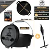 Dutch Oven Set Gusseisen Deckelheber Feuertopf Schmortopf Produktbild-Vorschau 4