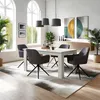Homestyle4u Chaise rembourrée avec accoudoirs pivotante Lot Voir les images du produit 4