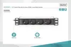 DIGITUS 10" Steckdosenleiste Aluprofil. 4fach Schutzkontakt Produktbild-Vorschau 3