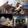 Collage of images showing solar lamps in different settings: a pigeon coop, a chicken coop, a horse stable, and an outdoor patio. Produktbild-Vorschau
