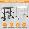 3D-Drucker-Filamentregal, Metall, 40 Rollen, schwarz, 63x40x67,5 cm Podgląd zdjęcia produktu