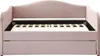 Ausziehbares Tagesbett 2 x 90 x 190 cm - Velours - Rosa - Produktbild-Vorschau 1