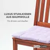 HOMESCAPES 6er Set Stuhlkissen 40x40 cm Flieder – Produktbild-Vorschau 2
