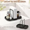 Drehbarer Serviettenhalter Schwarz, Metall mit Caddy für Produktbild-Vorschau 3